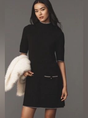 Maeve Medium Black and Silver Dress
